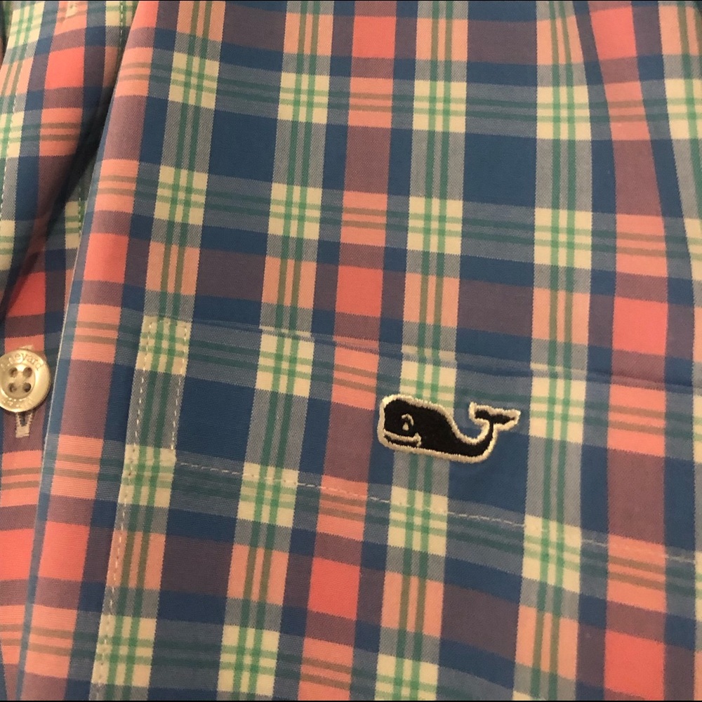 Vineyard Vines Slim Fit Plaid Button Down Medium - Picture 2 of 4